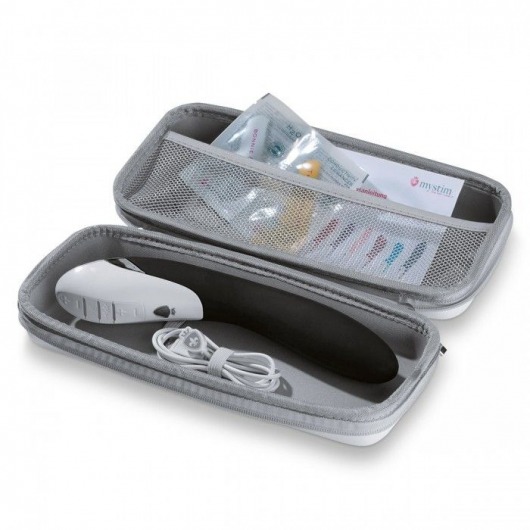 Вибратор с электростимуляцией Sizzling Simon Black Edition - 27 см. - MyStim - купить с доставкой в Вологде