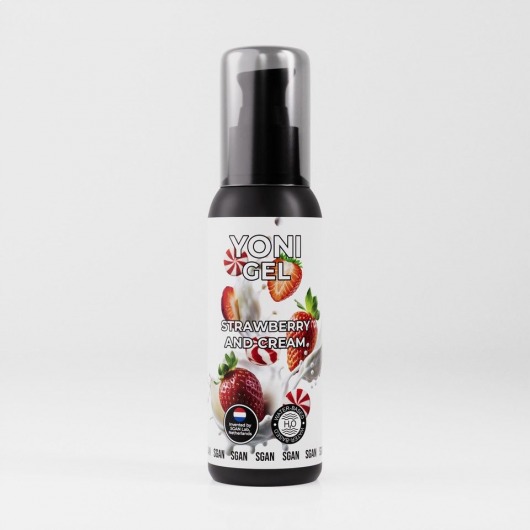 Лубрикант для орального секса SGAN со вкусом клубники со сливками - 100 мл. - SGAN - купить с доставкой в Вологде