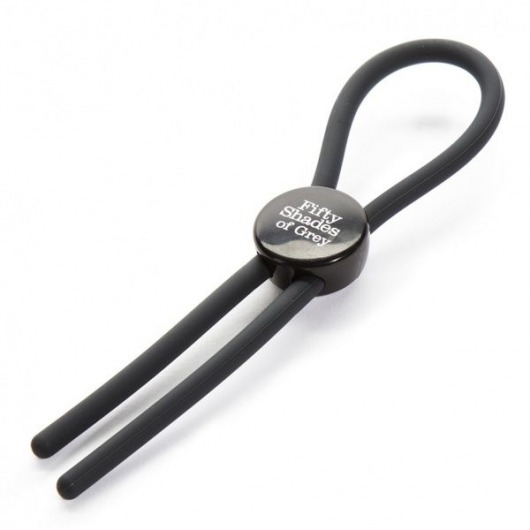 Тёмно-серое эрекционное кольцо с зажимом Again and Again Adjustable Cock Ring - Fifty Shades of Grey - в Вологде купить с доставкой