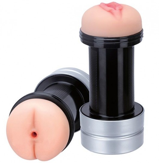 Мастурбатор 2-в-1 REALSTUFF 2 IN 1 HUMMER ANUS   VAGINA: вагина и анус - Dream Toys - в Вологде купить с доставкой