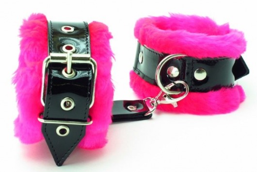 Оковы на ноги с розовым мехом BDSM Light - БДСМ Арсенал - купить с доставкой в Вологде