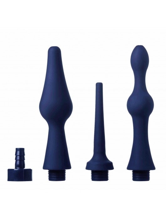 Набор из 3 универсальных насадок для анального душа Universal 3 Piece Silicone Enema Attachment Set - XR Brands - купить с доставкой в Вологде