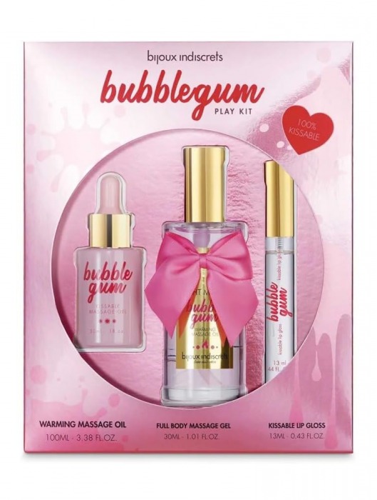 Набор средств для массажа и ласк Bubblegum Play Kit - Bijoux Indiscrets - купить с доставкой в Вологде