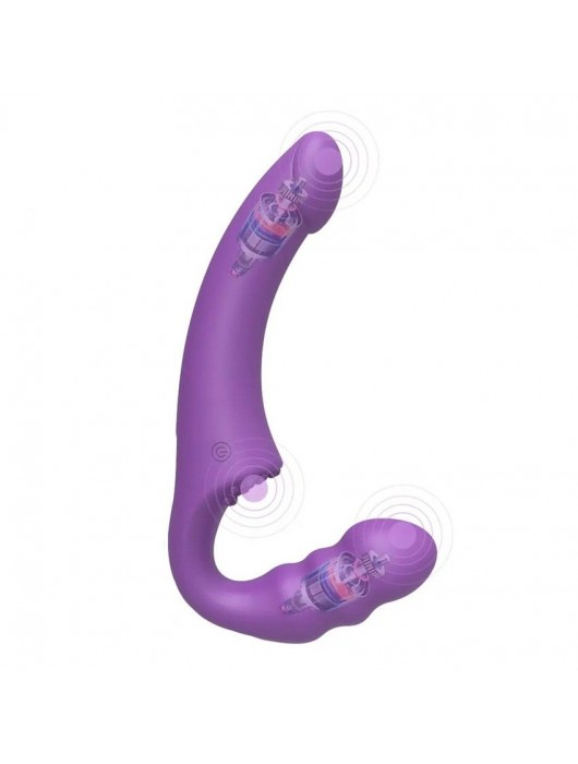 Фиолетовый безремневой страпон Straples Strap-On Dildo - Erokay - купить с доставкой в Вологде