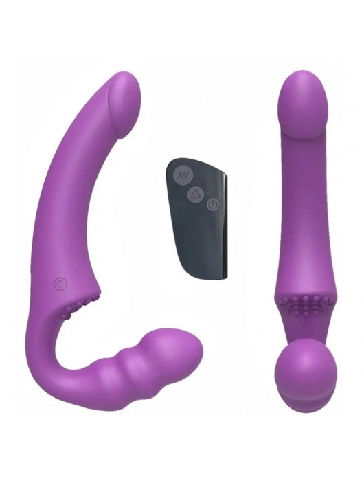 Фиолетовый безремневой страпон Straples Strap-On Dildo - Erokay - купить с доставкой в Вологде
