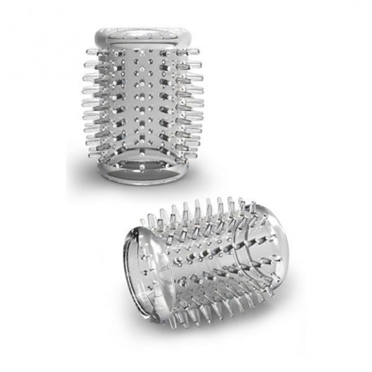 Прозрачная насадка с шипами STAY HARD COCK SLEEVE 01 CLEAR - Blush Novelties - в Вологде купить с доставкой