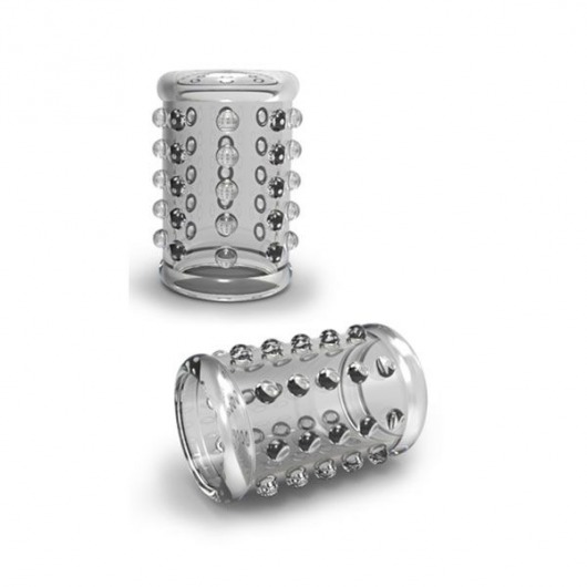 Прозрачная насадка на пенис с шишечками STAY HARD COCK SLEEVE 02 CLEAR - Blush Novelties - в Вологде купить с доставкой