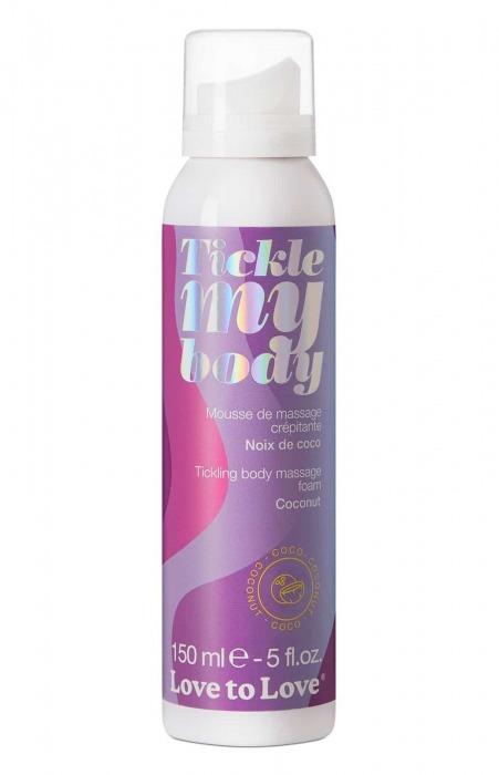 Массажная хрустящая пенка Tickle My Body Coconut с ароматом кокоса - 150 мл. - Love to Love - купить с доставкой в Вологде