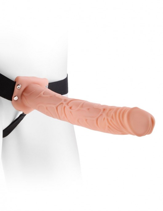 Фаллопротез телесного цвета Hollow Strap-On - 29 см. - Pipedream - купить с доставкой в Вологде