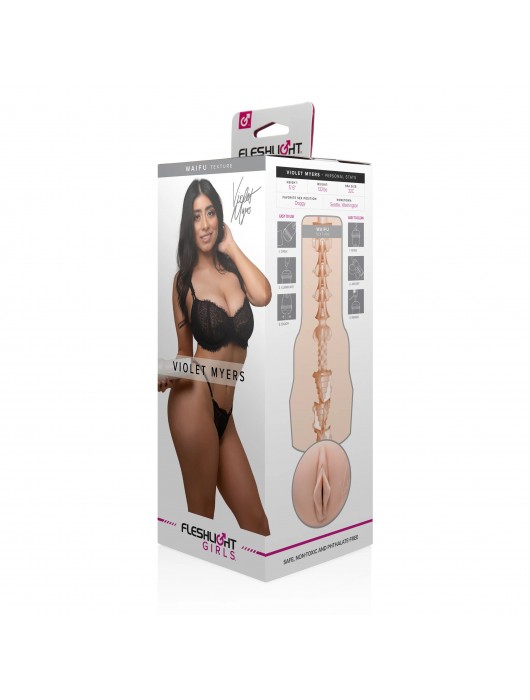 Мастурбатор-вагина Fleshlight Girls - Violet Myers Waifu - Fleshlight - в Вологде купить с доставкой