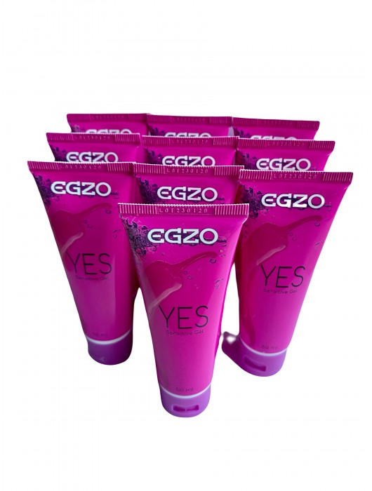 Набор из 10 согревающих лубрикантов на водной основе Egzo Yes (по 50 мл.) - EGZO - купить с доставкой в Вологде