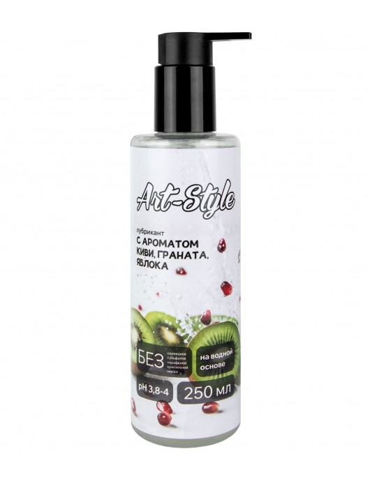 Лубрикант на водной основе Art-Style с ароматом киви, граната и яблока - 250 мл. - Art-Style - купить с доставкой в Вологде