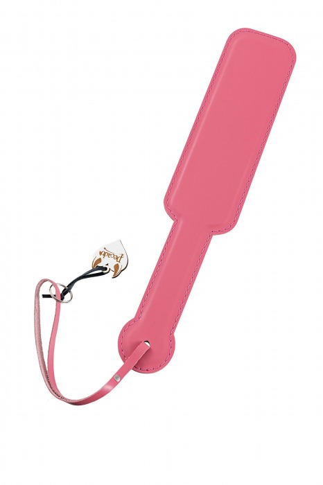 Розовый кожаный пэддл - 37 см. - Pecado - купить с доставкой в Вологде