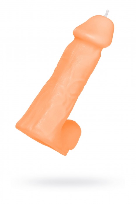 Оранжевая сувенирная свеча «Пенис» - Pecado - купить с доставкой в Вологде