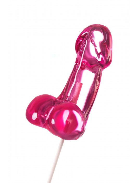 Розовый леденец в форме члена со вкусом айриш крим - 80 гр. - Sosuчki - купить с доставкой в Вологде