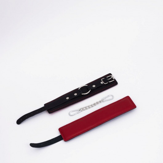 Черно-красные кожаные оковы - Crazy Handmade - купить с доставкой в Вологде