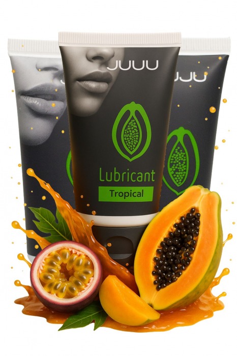 Набор из 3 съедобных лубрикантов JUJU со вкусом тропических фруктов - JuJu - купить с доставкой в Вологде