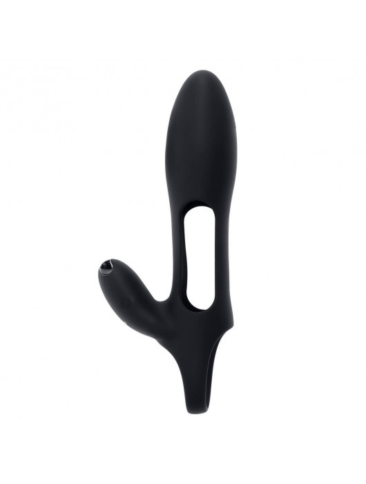 Черная насадка на пенис с вибрацией Nautilus - Zero Tolerance - в Вологде купить с доставкой