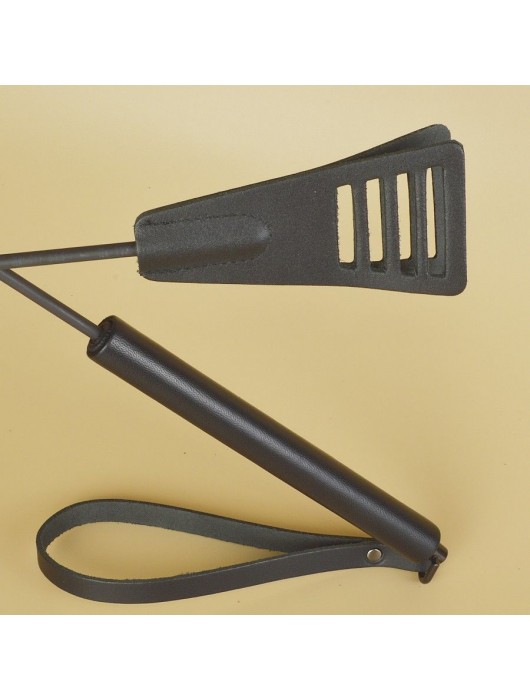 Черный кожаный стек «Сириус» - 60 см. - Sitabella - купить с доставкой в Вологде