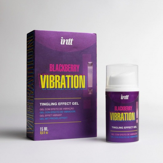 Стимулирующий гель с эффектом вибрации Blackberry Vibration - 15 мл. - INTT - купить с доставкой в Вологде
