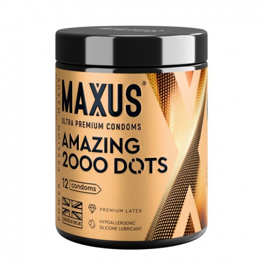 Точечные презервативы MAXUS 2000 Amazing Dots с железным кейсом - 12 шт. - Maxus - купить с доставкой в Вологде