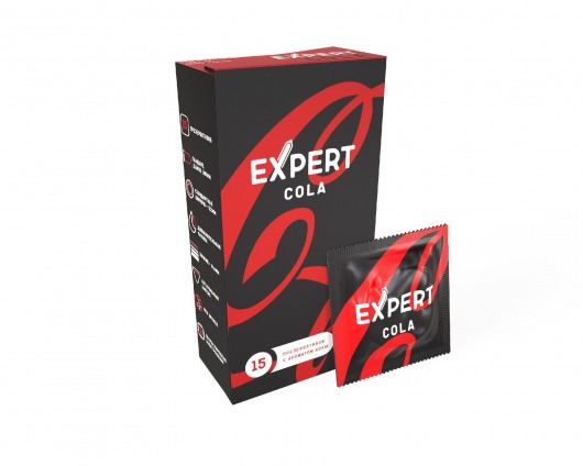 Презервативы с ароматом колы Expert Cola - 15 шт. - Expert - купить с доставкой в Вологде