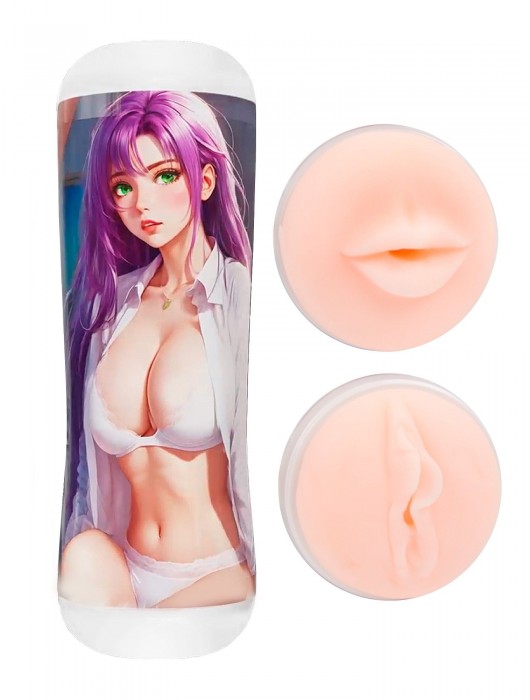 Двусторонний мастурбатор аниме - ротик и вагина - Tokyo Style - в Вологде купить с доставкой