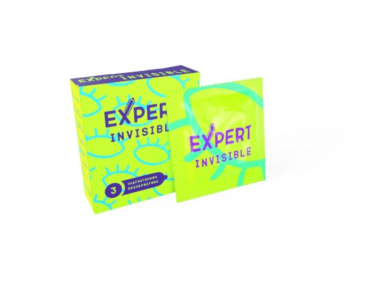 Ультратонкие презервативы Expert Invisible - 3 шт. - Expert - купить с доставкой в Вологде