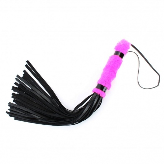 Нежная плеть с розовым мехом BDSM Light - 43 см. - БДСМ Арсенал - купить с доставкой в Вологде