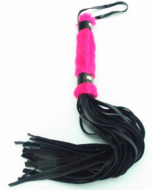 Нежная плеть с розовым мехом BDSM Light - 43 см. - БДСМ Арсенал - купить с доставкой в Вологде