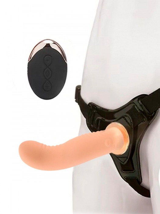 Женский вибрострапон со съемной насадкой и пультом ДУ - Erokay - купить с доставкой в Вологде