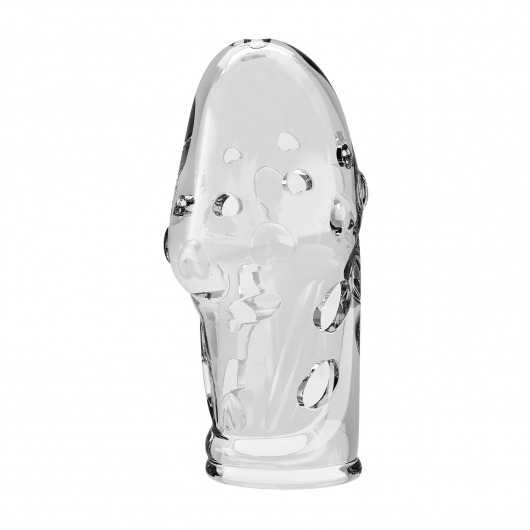 Прозрачная насадка на пенис Booker - 8 см. - Baile - в Вологде купить с доставкой