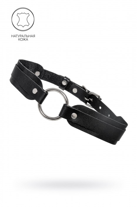 Черный кожаный чокер-ошейник со скруглёнными углами - Pecado - купить с доставкой в Вологде