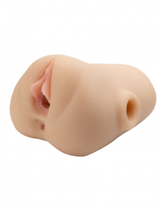 Телесный мастурбатор с вибрацией Double Pounder Vibrating Squeeze Stroker - Pipedream - в Вологде купить с доставкой