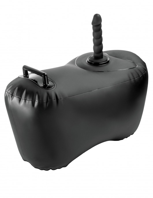 Черное надувное кресло с платформой для фиксации дилдо Body Dock Inflatable Love Seat - Pipedream - купить с доставкой в Вологде