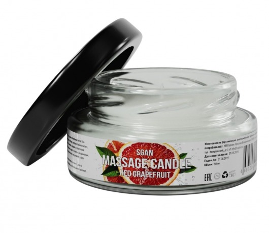 Массажная свеча «Красный грейпфрут» - 50 мл. - SGAN - купить с доставкой в Вологде