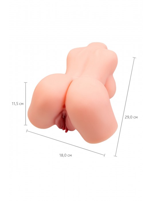 Реалистичный мастурбатор в форме женского тела с 2 любовными входами - No Name - в Вологде купить с доставкой