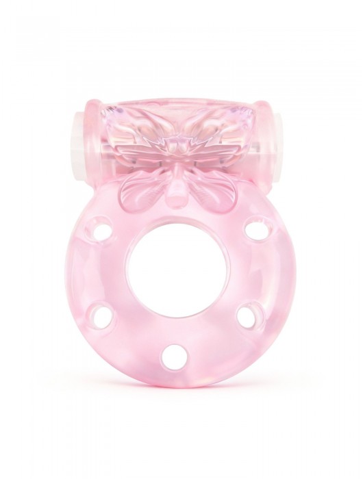 Розовое эрекционное виброкольцо с бабочкой - 1137 - в Вологде купить с доставкой