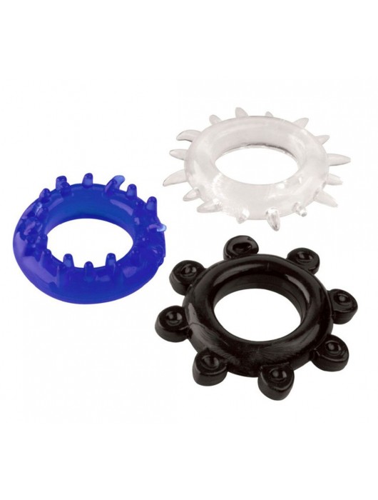 Набор из 3 эрекционных колец разного цвета и рельефа - Boys of Toys - в Вологде купить с доставкой