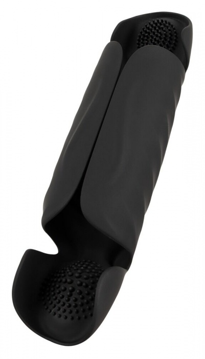 Черный вибромастурбатор с трехточечной стимуляцией Penis Trainer with 3 Point Stimulation - Orion - в Вологде купить с доставкой