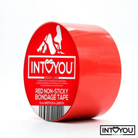 Красный скотч для фиксации Non-Sticky Bondage Tape - 15 м. - Intoyou - купить с доставкой в Вологде