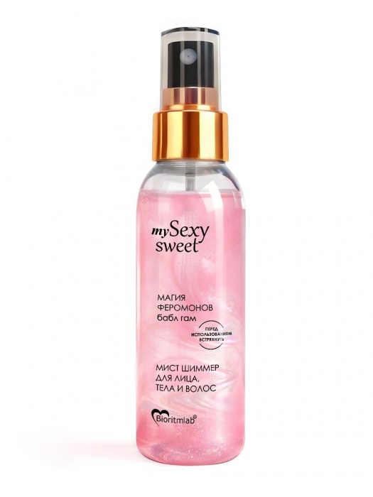 Мист для лица, тела и волос Sexy Sweet с ароматом бабл-гам, шиммером и феромонами - 95 мл. -  - Магазин феромонов в Вологде
