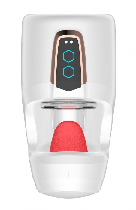 Белый мастурбатор с язычком и возвратно-поступательными движениями - Secwell - в Вологде купить с доставкой