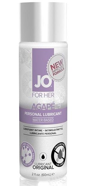 Лубрикант на водной основе для женщин JO AGAPE LUBRICANT ORIGINAL - 60 мл. - System JO - купить с доставкой в Вологде