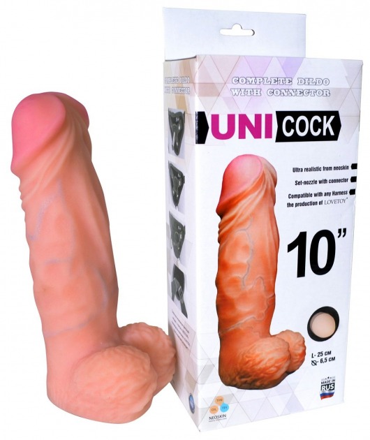 Фаллическая насадка Харнесс UNICOCK 10  - 25 см. - LOVETOY (А-Полимер) - купить с доставкой в Вологде