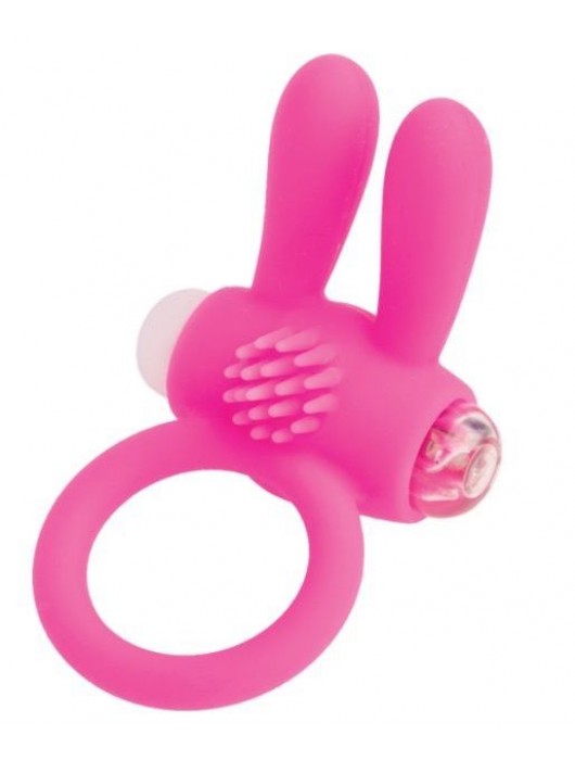 Розовое эрекционное виброкольцо A-toys с ушками - A-toys - в Вологде купить с доставкой