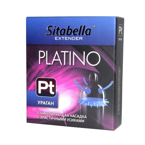 Стимулирующая насадка с усиками и шипиками Platino  Ураган - Sitabella - купить с доставкой в Вологде