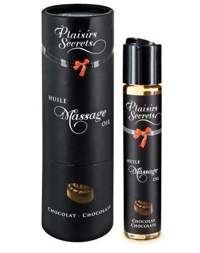Массажное масло с ароматом шоколада Huile de Massage Gourmande Chocolat - 59 мл. - Plaisir Secret - купить с доставкой в Вологде