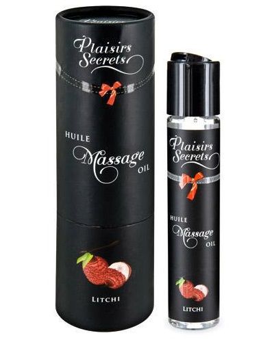 Массажное масло с ароматом личи Huile de Massage Gourmande Litchi - 59 мл. - Plaisir Secret - купить с доставкой в Вологде
