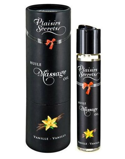 Массажное масло с ароматом ванили Huile de Massage Gourmande Vanille - 59 мл. - Plaisir Secret - купить с доставкой в Вологде